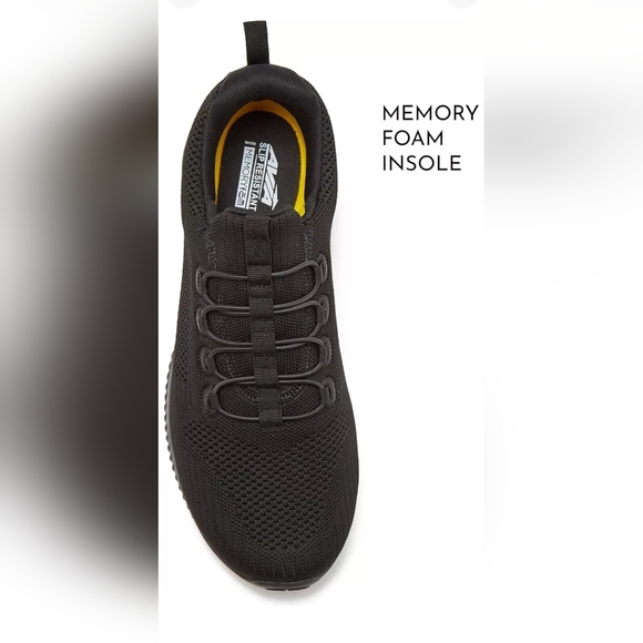 Avia Slip-Resistant Black Sneakers - Picture 5 of 14